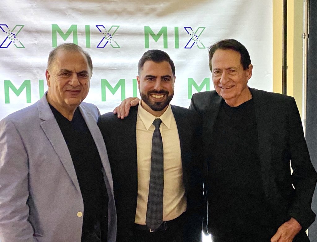 Intellijoint Surgical inspiration Dr. Bedros Bakirtzian and Dr. Allan Gross flank co-founder Armen Bakirtzian at the MIX opening