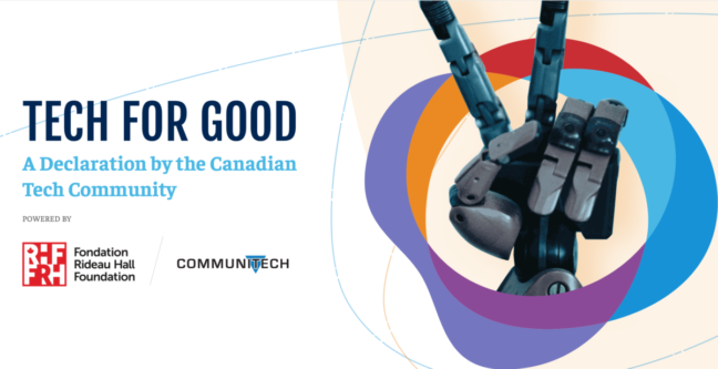 Tech for Good Declaration, Communitech, Rideau Hall Foundation